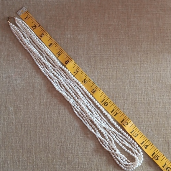 Faux Pearl Multi Strand Long Necklace - Picture 4 of 8